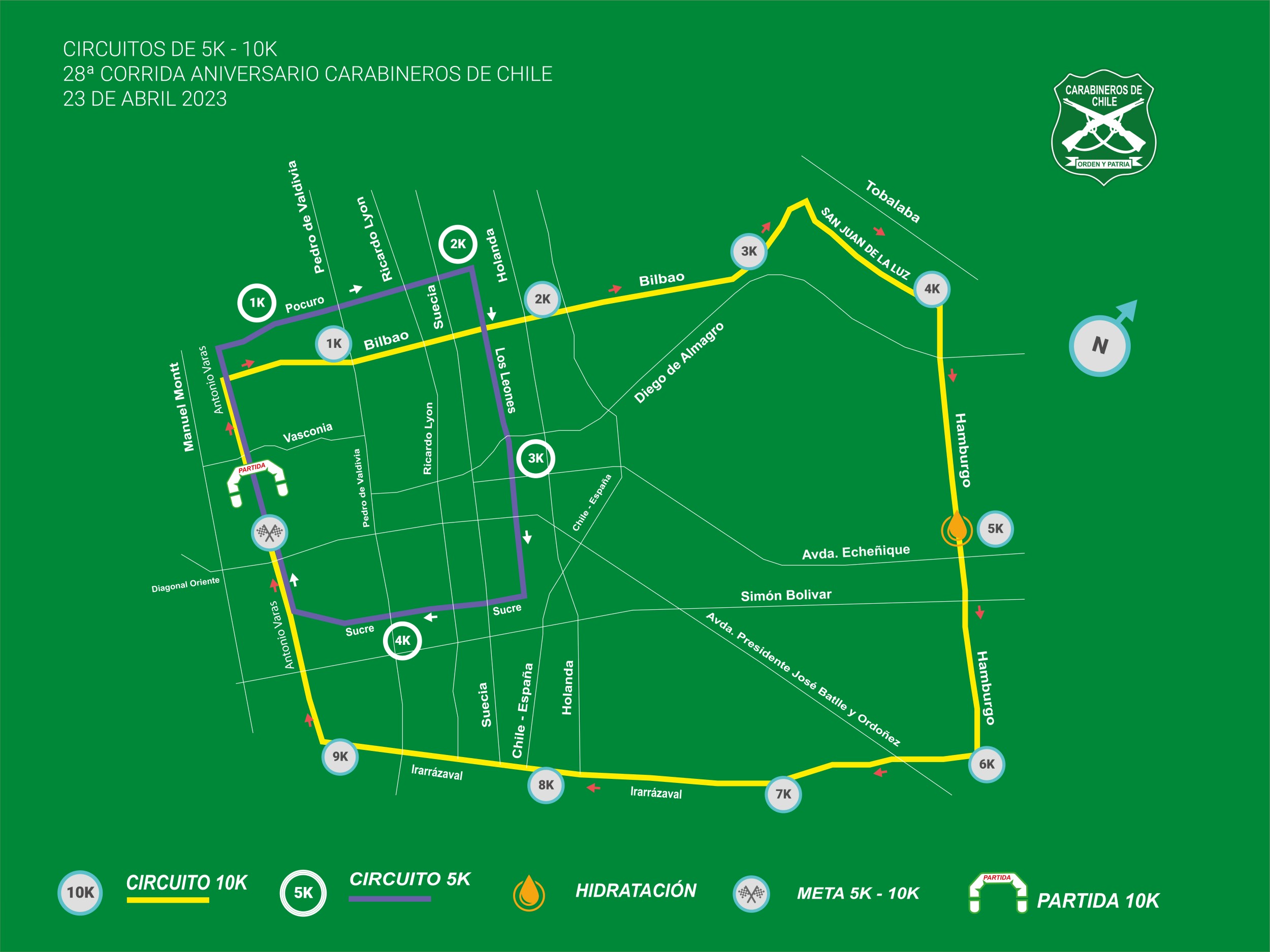 Circuitos - 28 Corrida Carabineros de Chile